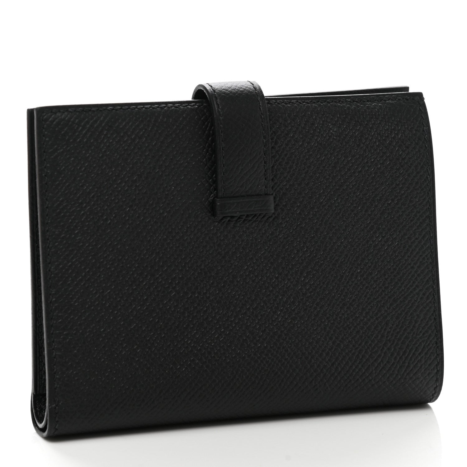 Hermes Epsom Bearn Compact Wallet Black 3 of 9