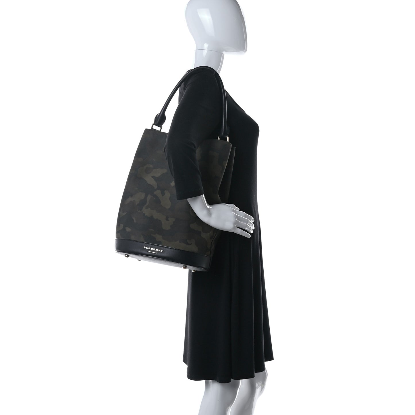 Calfskin Suede Camouflage Hobo Bag Multicolor
