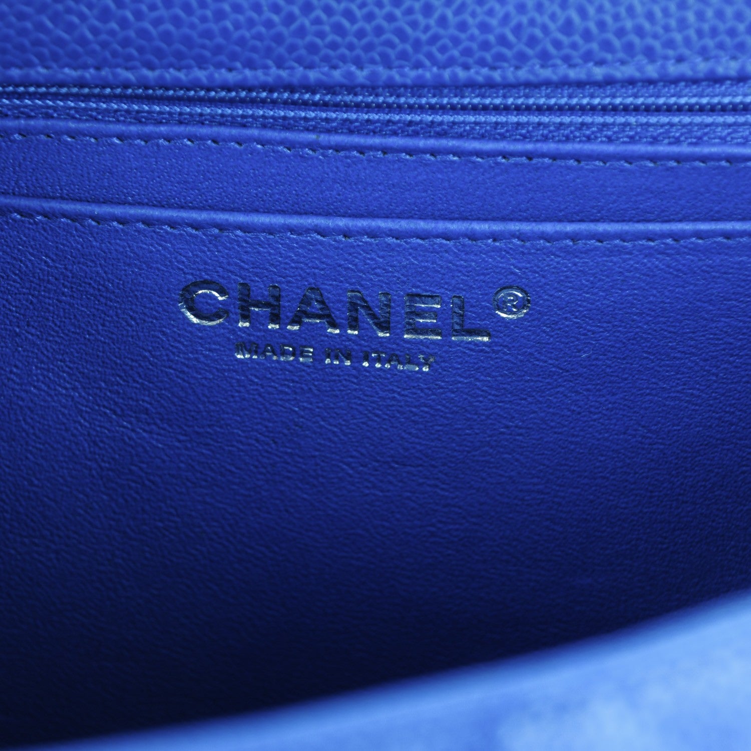 Chanel Caviar Quilted Jumbo Single Flap Dark Blue 7 of 8