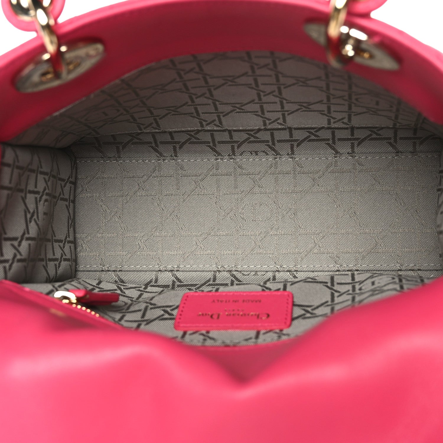 Christian Dior Lambskin Cannage Small My ABCDior Lady Dior Fraise 5 of 10