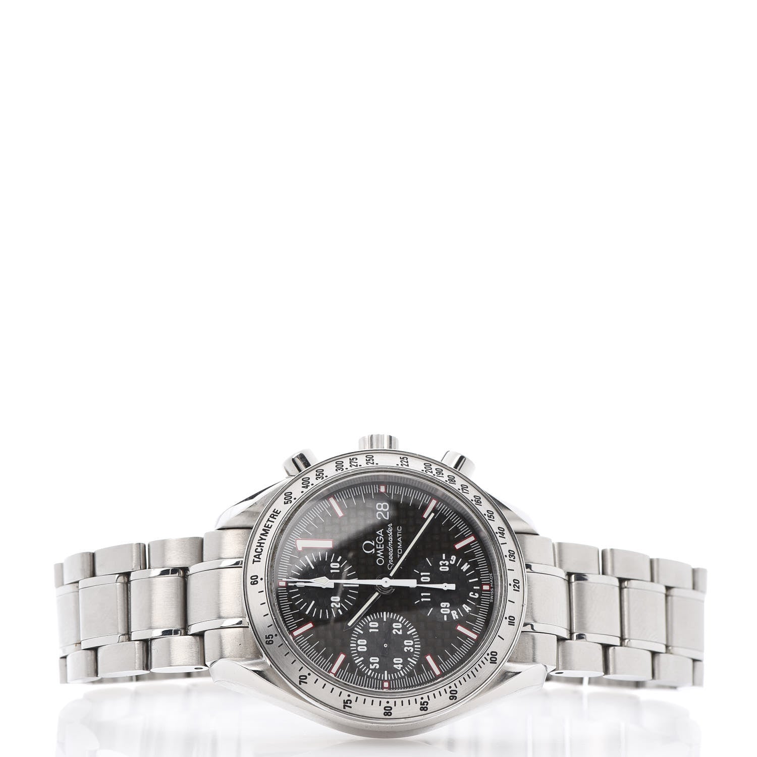 Omega Stainless Steel 39mm Speedmaster Schumacher Chronograph Automatic Watch Black 3519.50 3 of 5