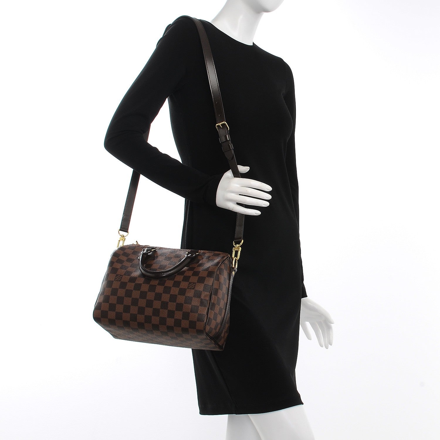 Louis Vuitton Damier Ebene Speedy Bandouliere 25 2 of 9