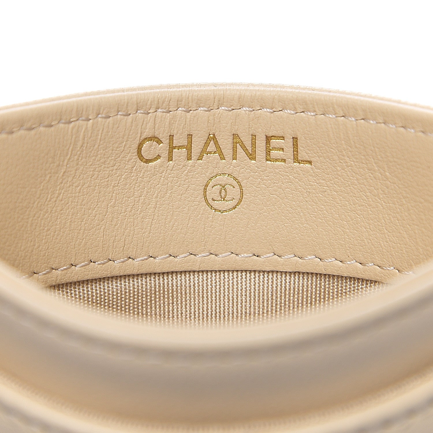 Chanel Goatskin Quilted 19 Card Holder Beige 5 of 7