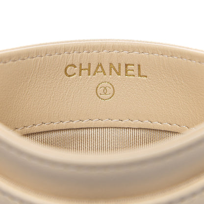 Chanel Goatskin Quilted 19 Card Holder Beige 5 of 7