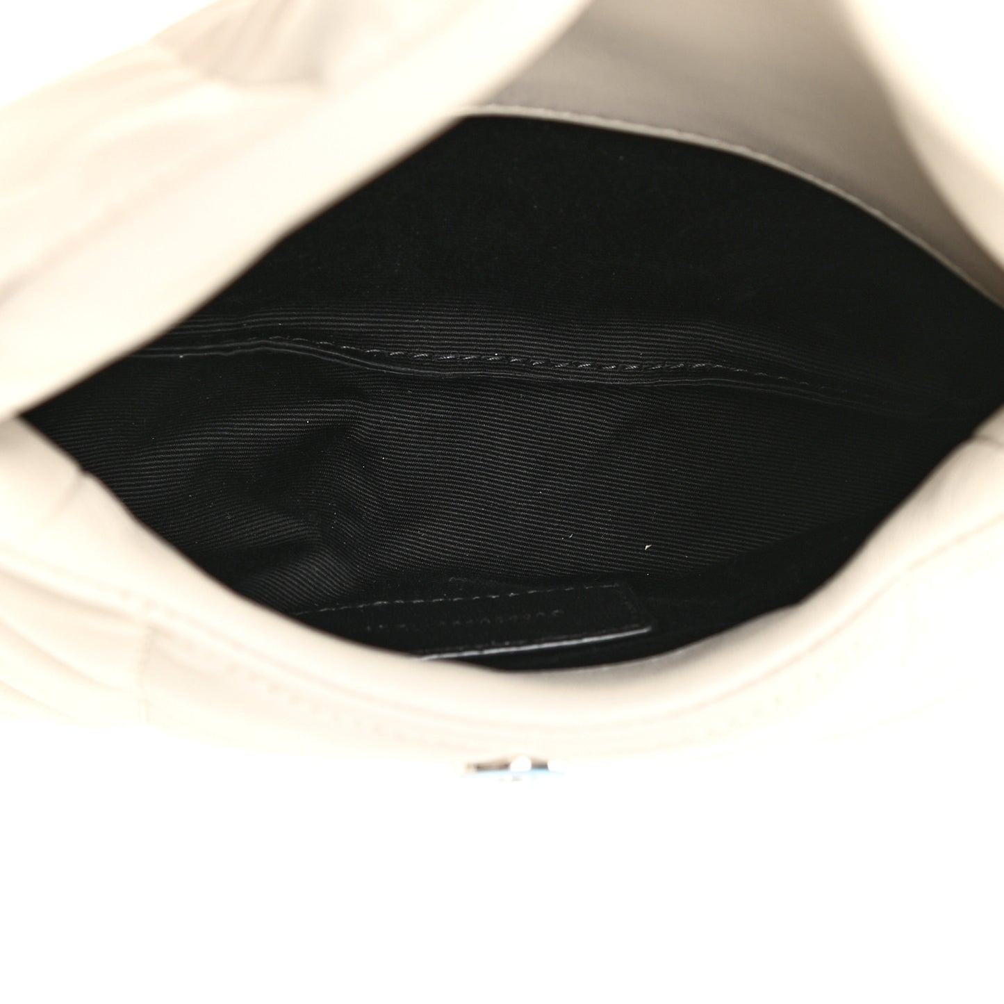 Lambskin Monogram Loulou Puffer Pouch Clutch Crema Soft