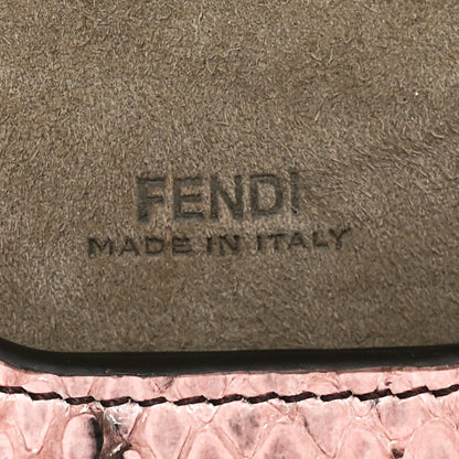 Fendi Snakeskin F is Fendi Medium Flat Envelope Pouch Rose Oro 7 of 9