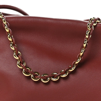 Loewe Mellow Nappa Medium Donut Chain Flamenco Knot Clutch Syrup 7 of 9
