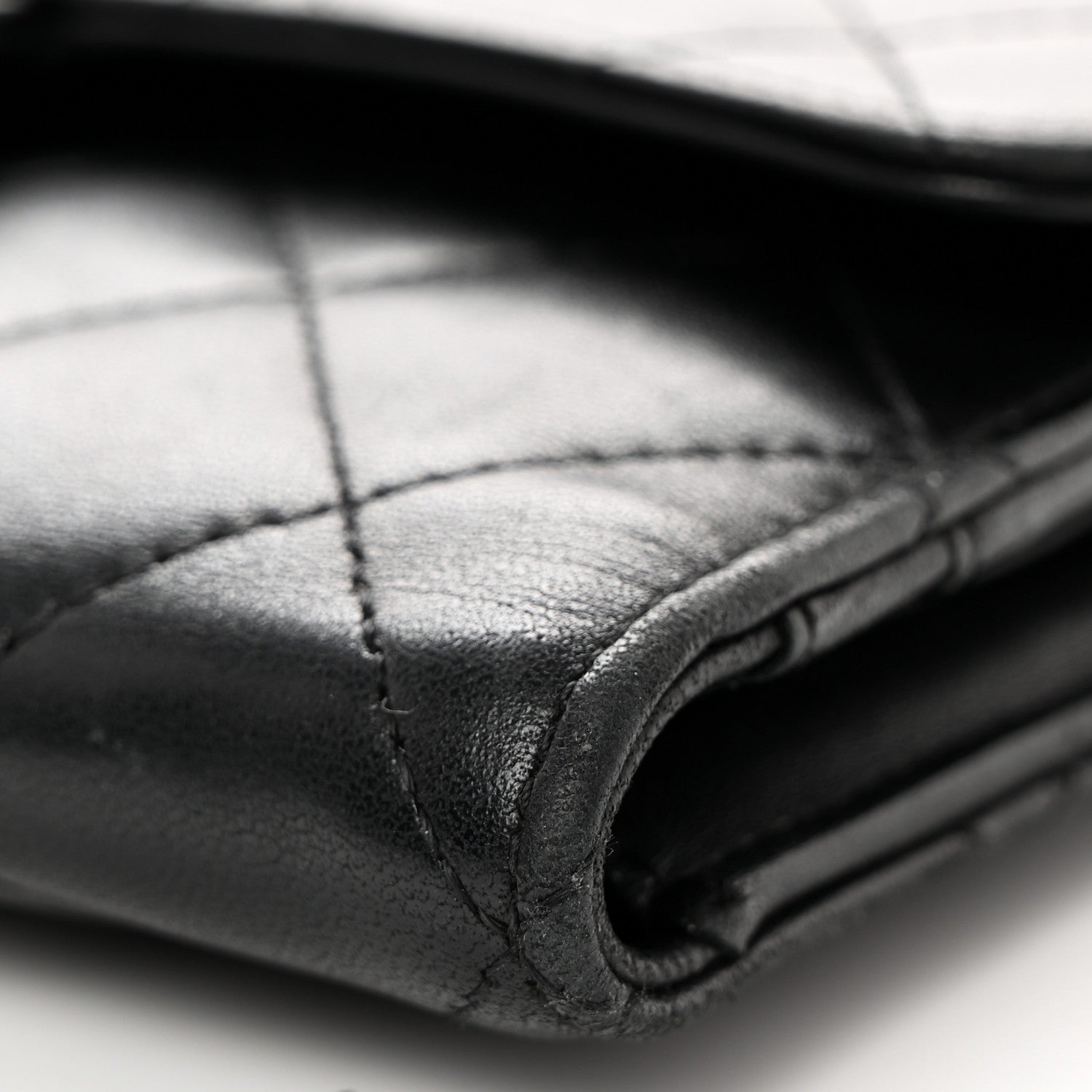 Chanel Lambskin Quilted Large Flap Wallet Black 9 of 10