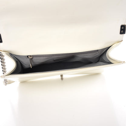 Chanel Glazed Calfskin Large Boy Flap White 5 of 14