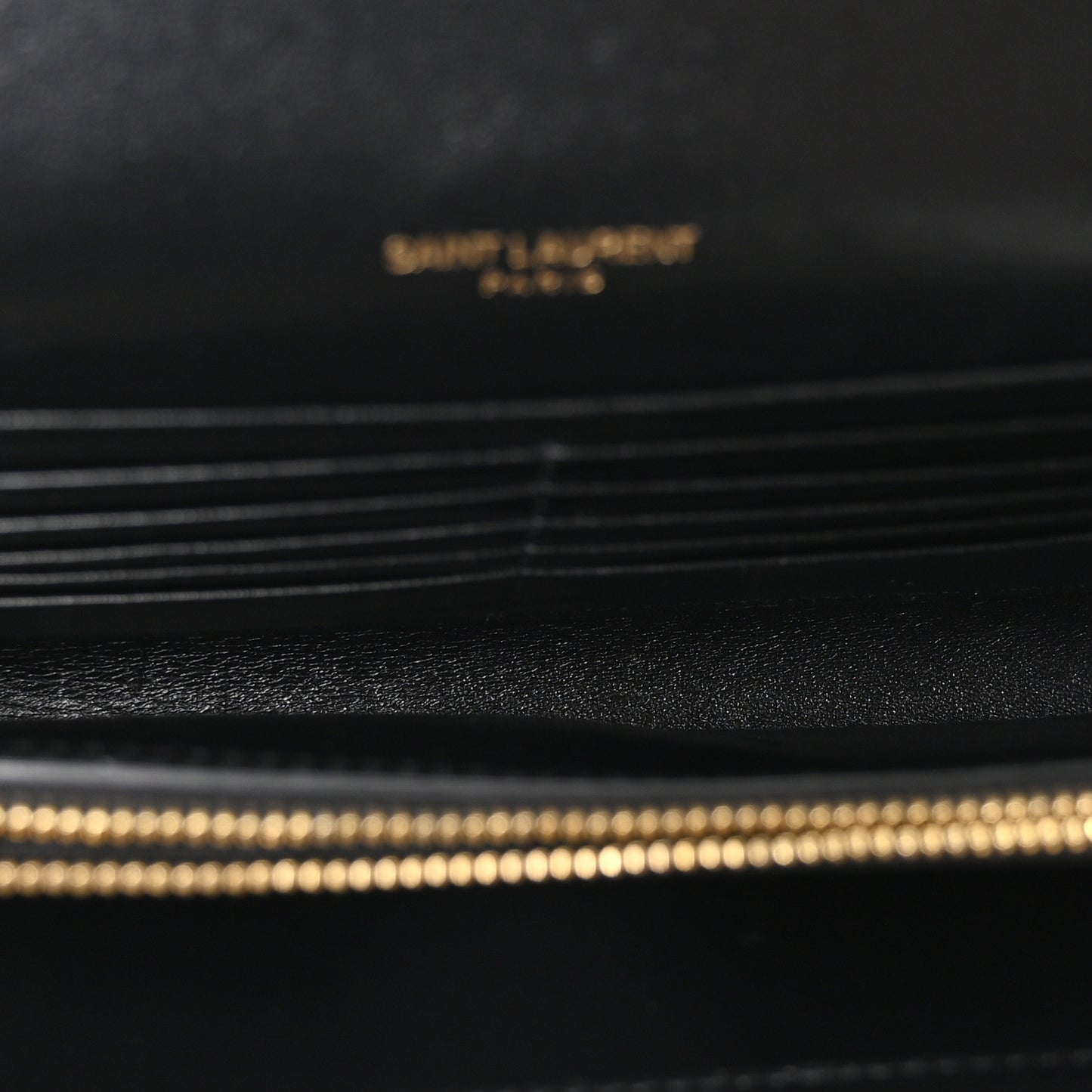 Smooth Calfskin Tri-Metal Cassandre Wallet On Chain WOC Black