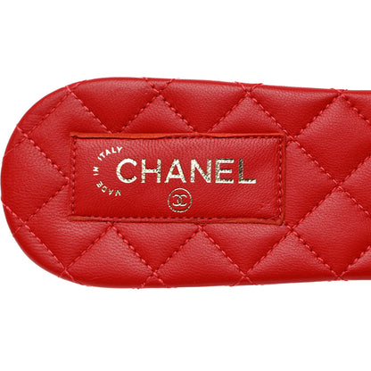 Chanel Satin Mule Sandals 40.5 Red 6 of 8