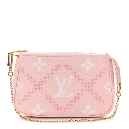 Louis Vuitton Empreinte Monogram Giant Broderies Mini Pochette Accessories Pink Creme 1 of 10