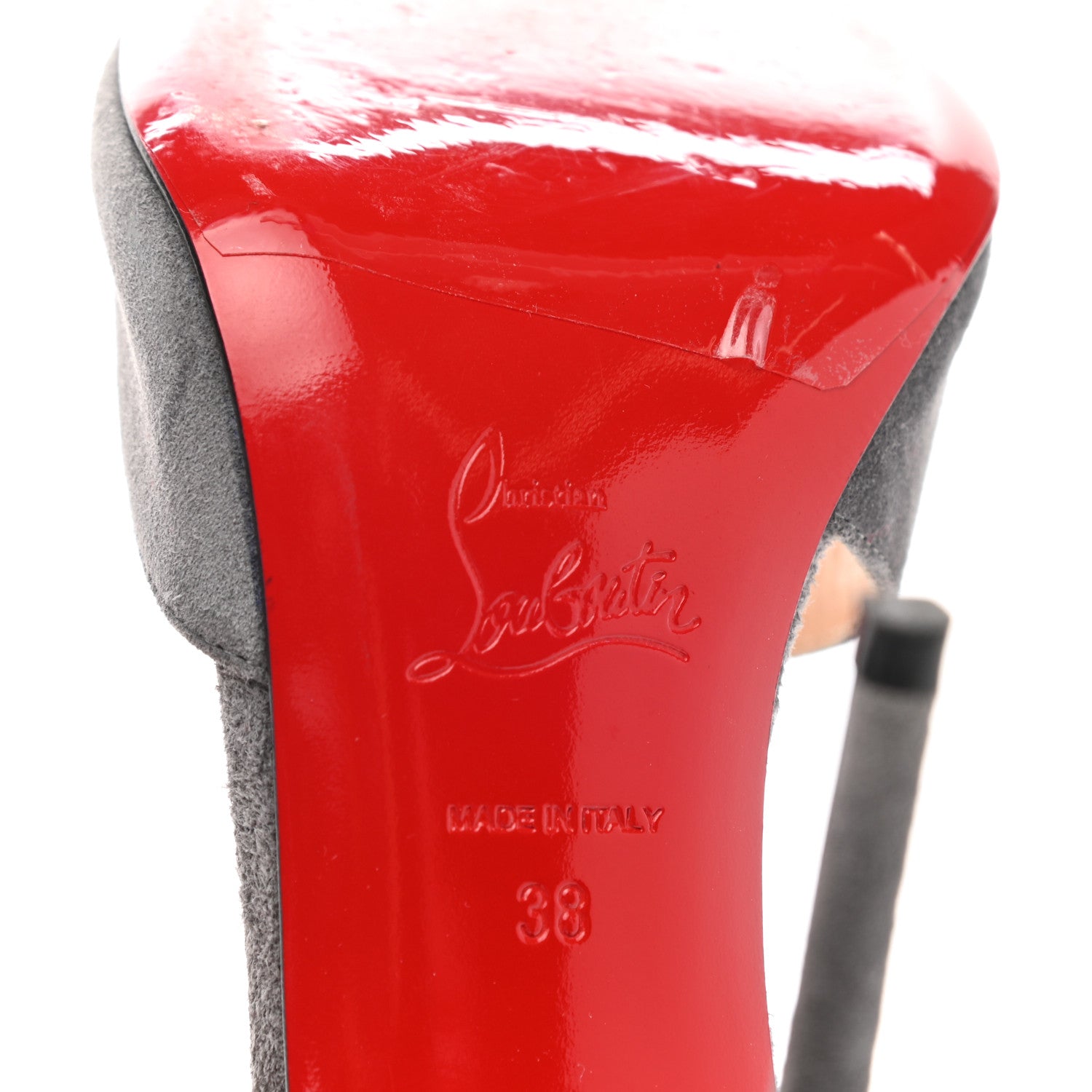 Christian Louboutin Veau Velours Catchy One 100 Pumps 38 Shadow 6 of 11