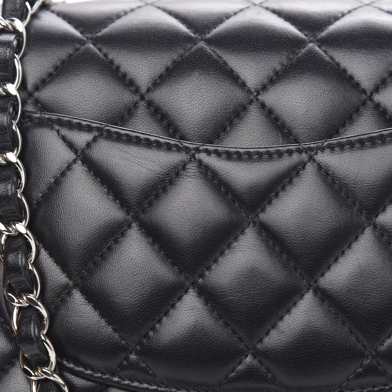 Chanel Lambskin Quilted Mini Square Flap Black 12 of 15