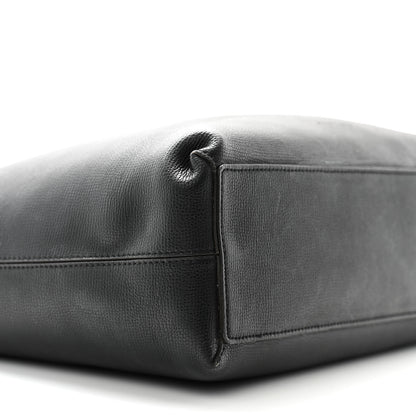 Burberry Grainy Calfskin Haymarket Check Medium Reversible Tote Black 13 of 17