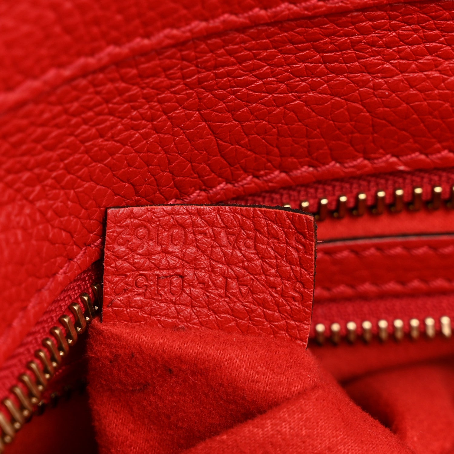 Celine Drummed Calfskin Micro Luggage Red 7 of 16