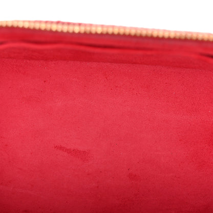 Christian Dior Lambskin Cannage Small Diortravel Vanity Case  Red 5 of 10
