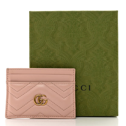 Gucci Calfskin Matelasse GG Marmont Card Holder Perfect Pink 8 of 8