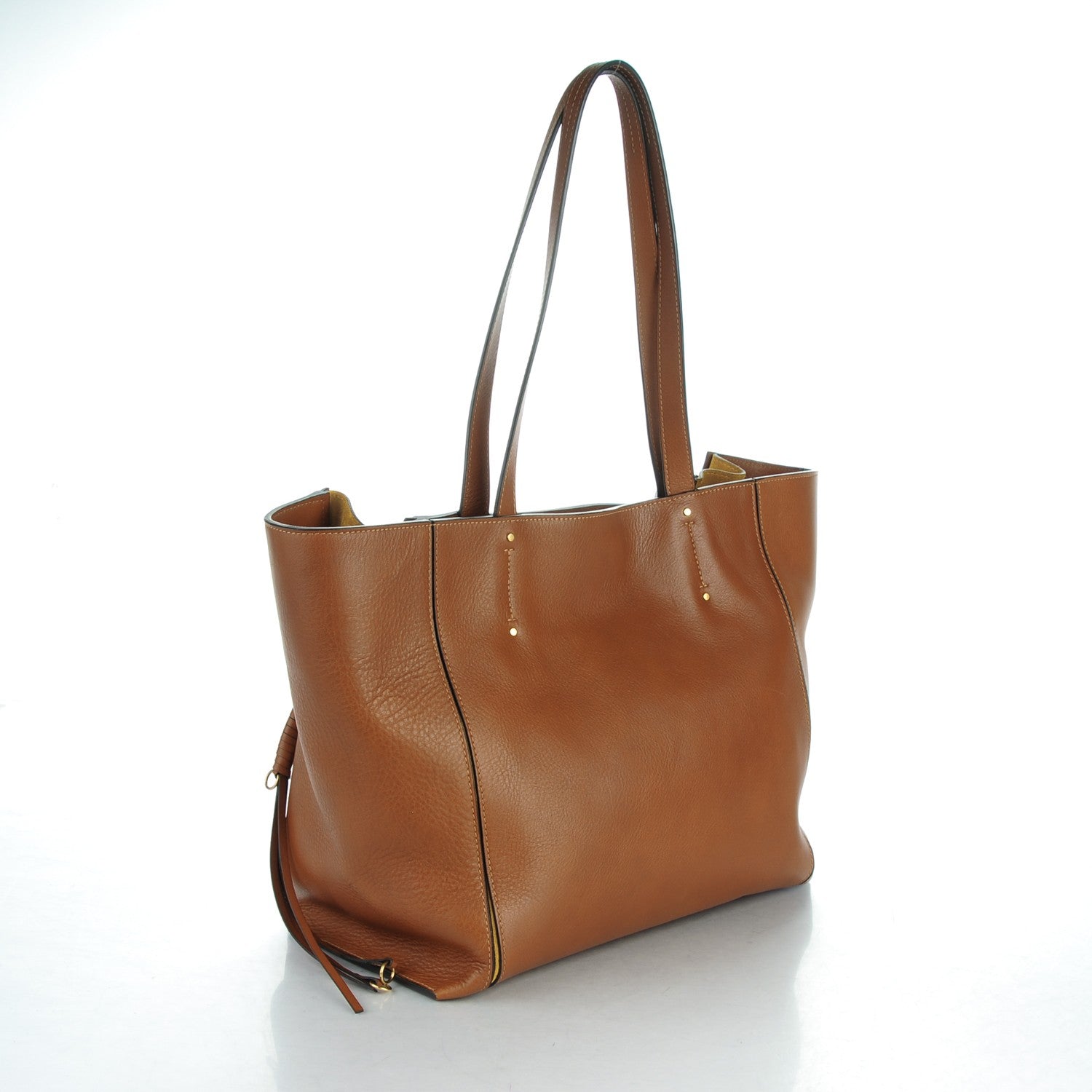 Chloe Smooth Calfskin Medium Milo Shopping Tote Tan 3 of 7