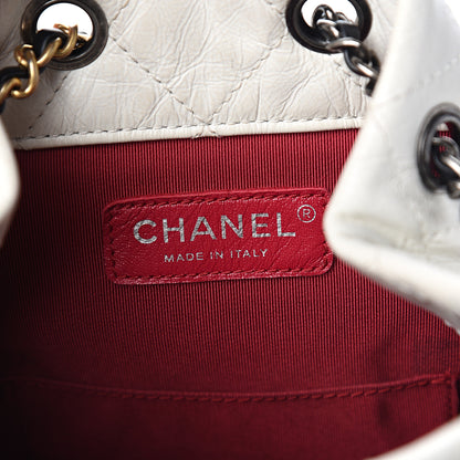 Chanel Aged Calfskin Quilted Small Gabrielle Backpack Black White 6 of 11