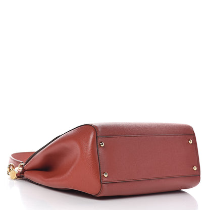 Dolce & Gabbana Dauphine Large Miss Sicily Satchel Dark Orange 4 of 10