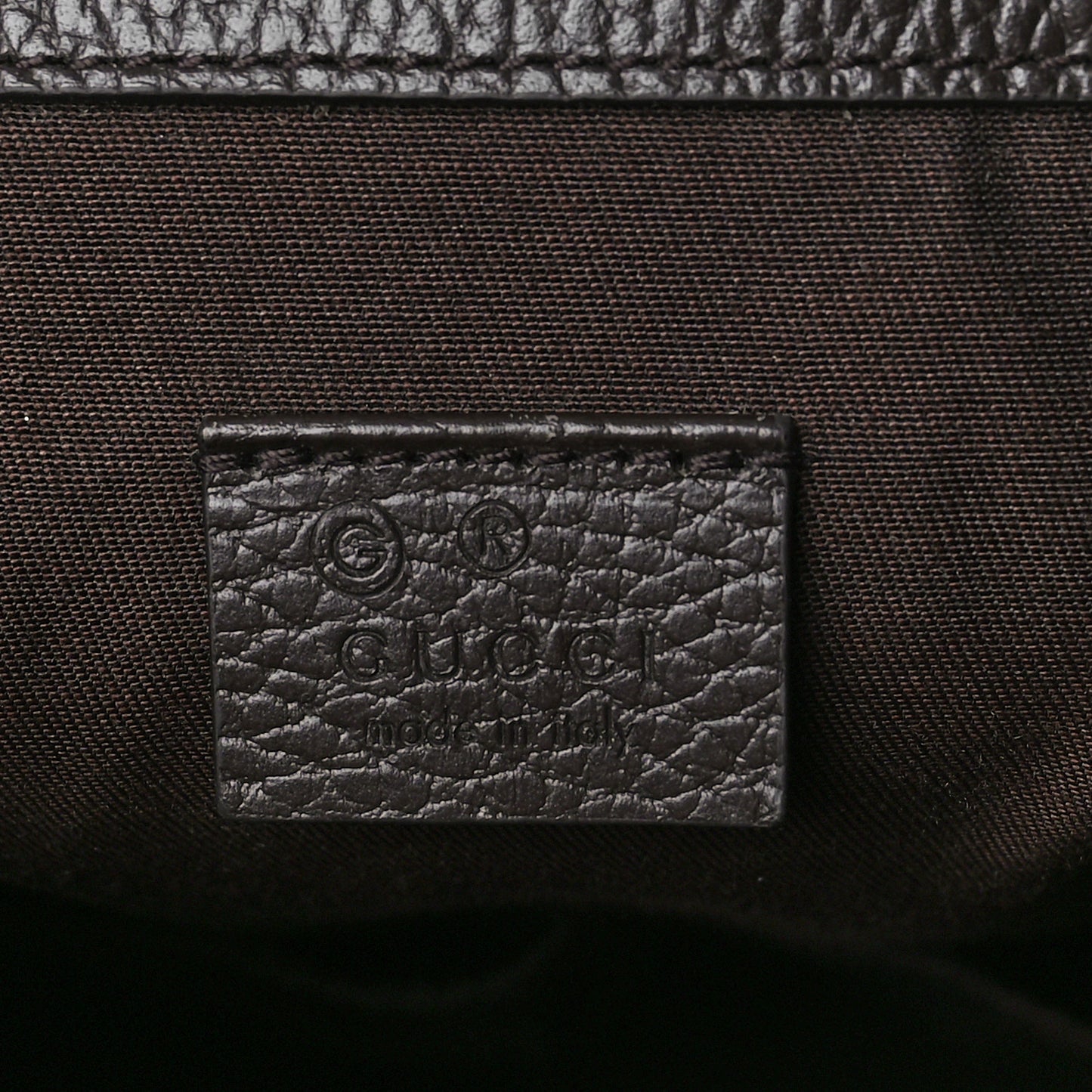 Monogram Dollar Calfskin O Drawstring Backpack Beige Ebony Testa di Moro Dark Chocolate