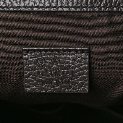 Gucci Monogram Dollar Calfskin O Drawstring Backpack Beige Ebony Testa di Moro Dark Chocolate 6 of 9
