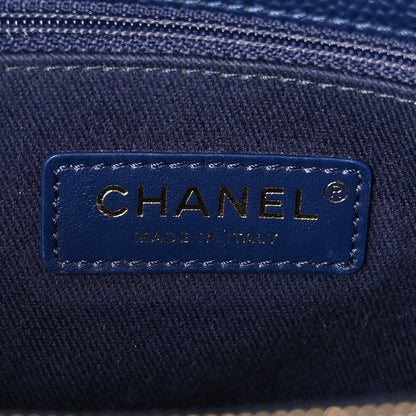 Chanel Grained Calfskin Small Stitched Flap Navy Blue 6 of 11