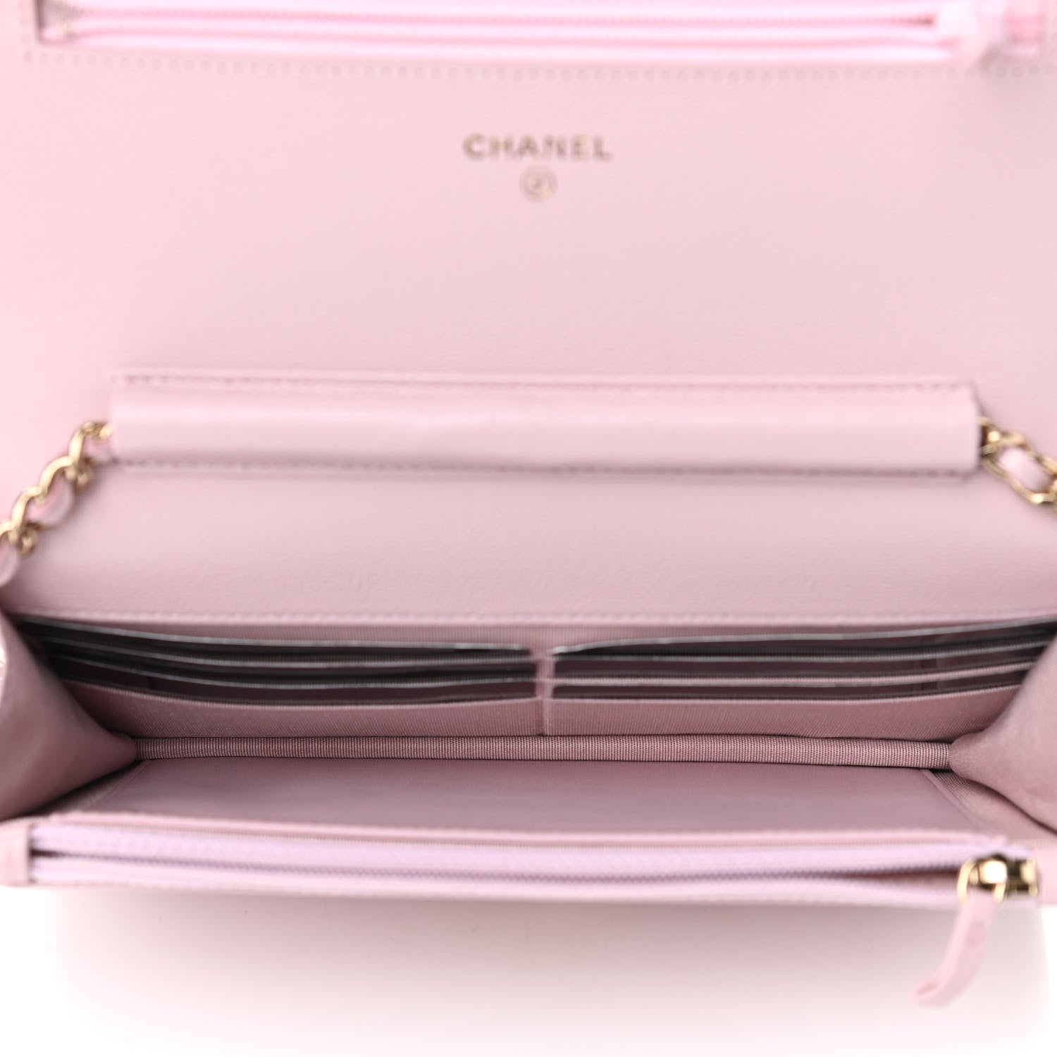 Chanel Caviar Quilted Coco Candy Wallet On Chain WOC Light Pink 5 of 11