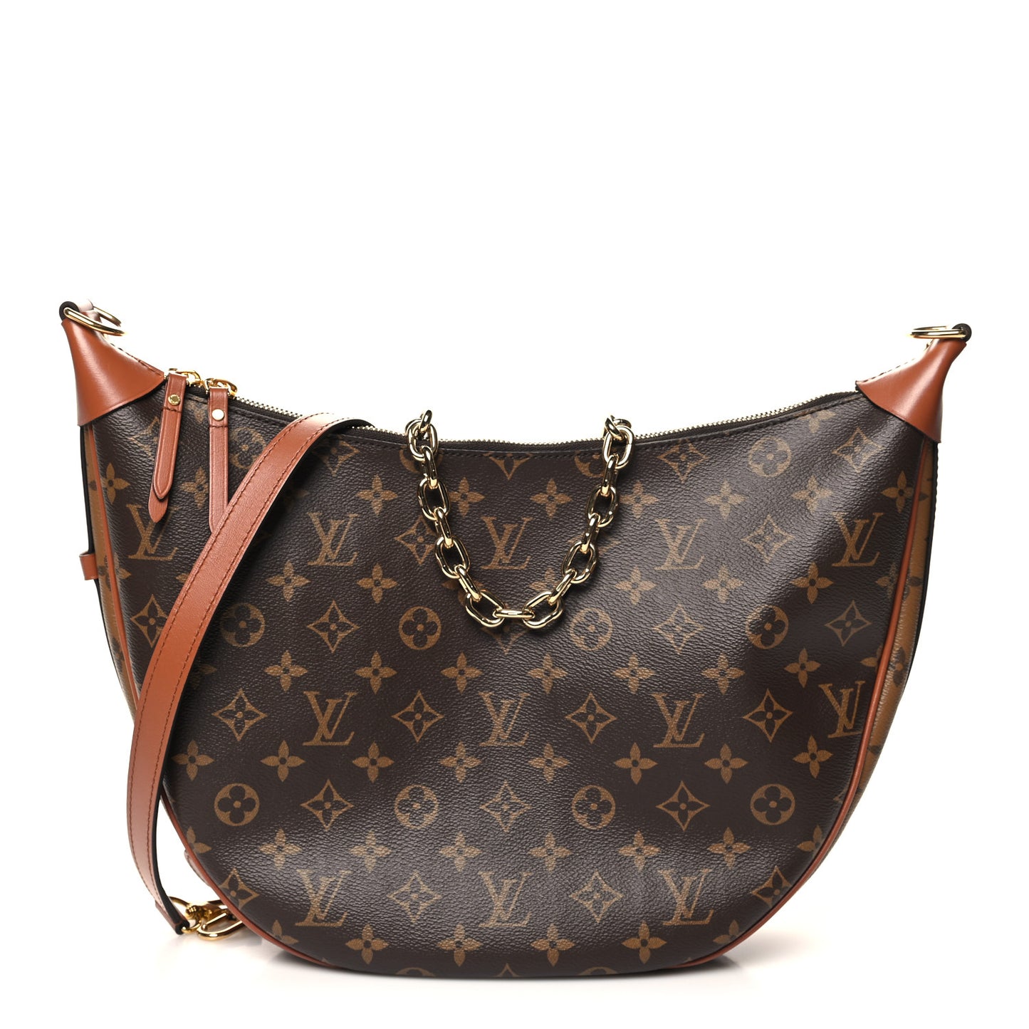 Reverse Monogram Loop Hobo