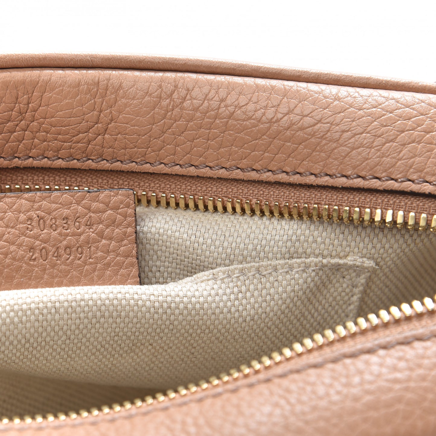 Pebbled Calfskin Small Soho Disco Bag Camelia