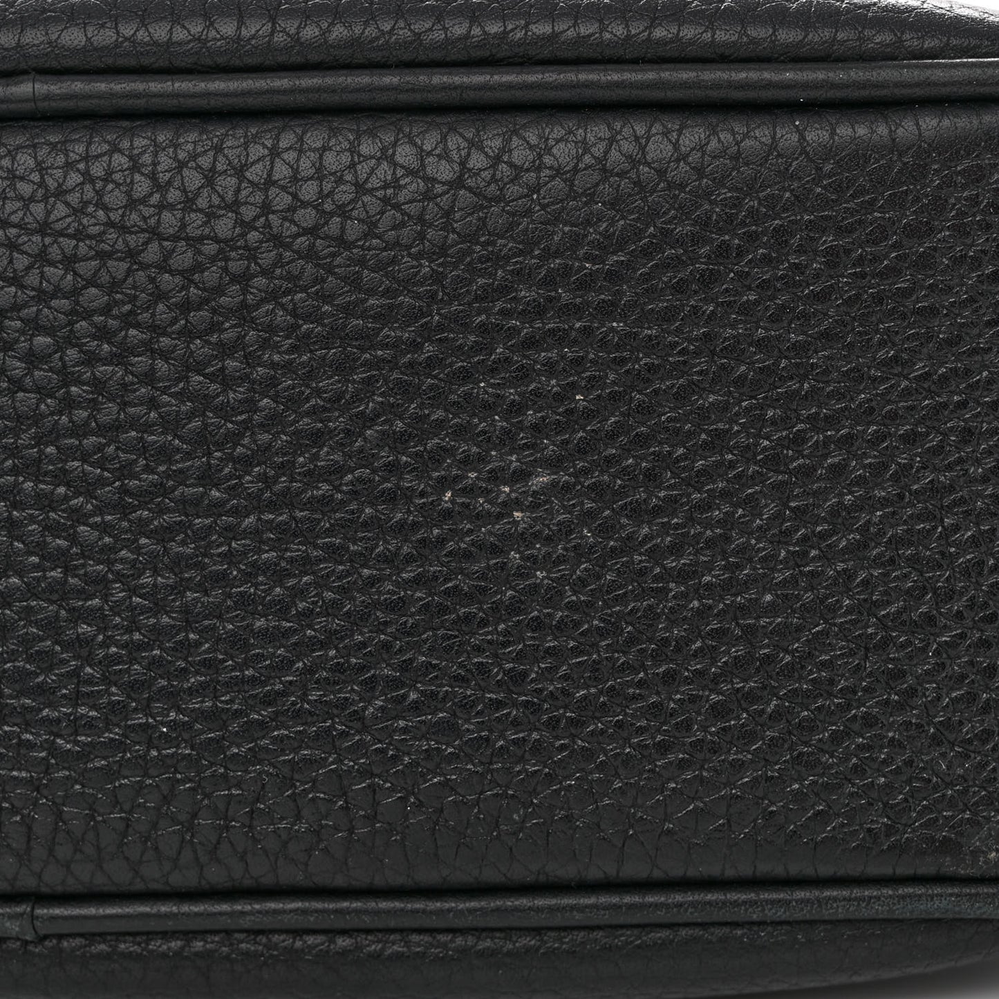 Pebbled Calfskin Small Soho Disco Bag Black