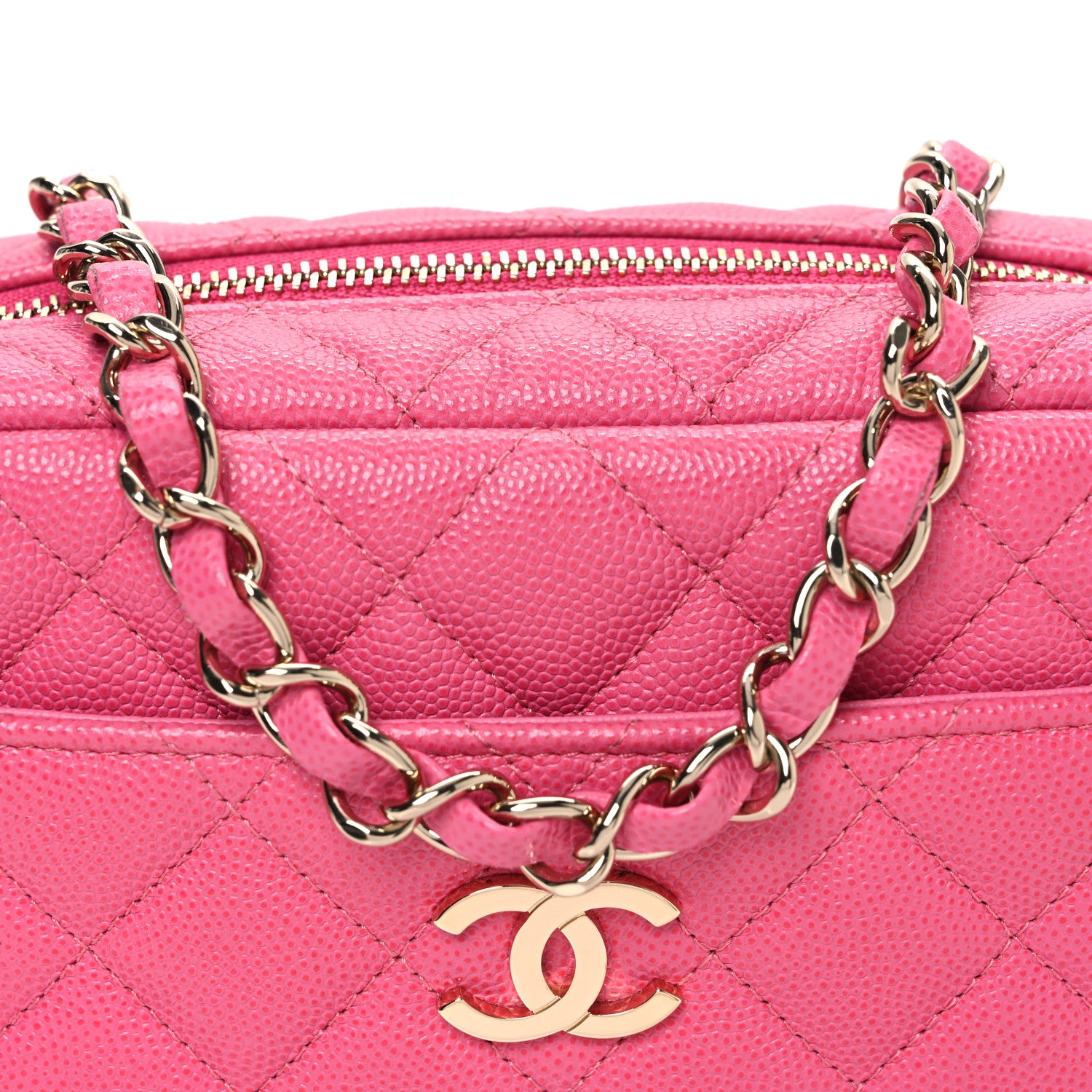 Chanel Iridescent Caviar Quilted Small Timeless Camera Case Pink 8 of 11
