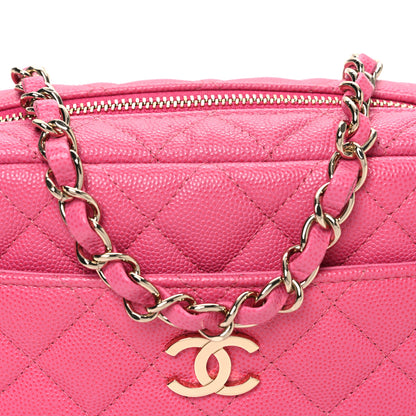 Chanel Iridescent Caviar Quilted Small Timeless Camera Case Pink 8 of 11