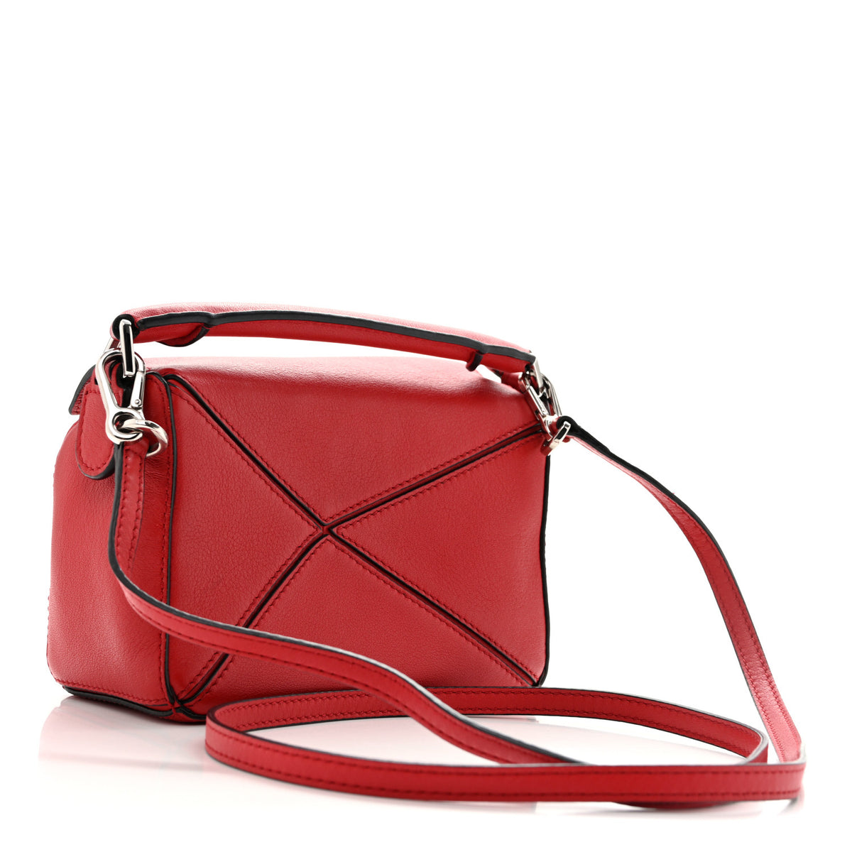 Loewe Calfskin Mini Puzzle Bag Pomodoro 3 of 13