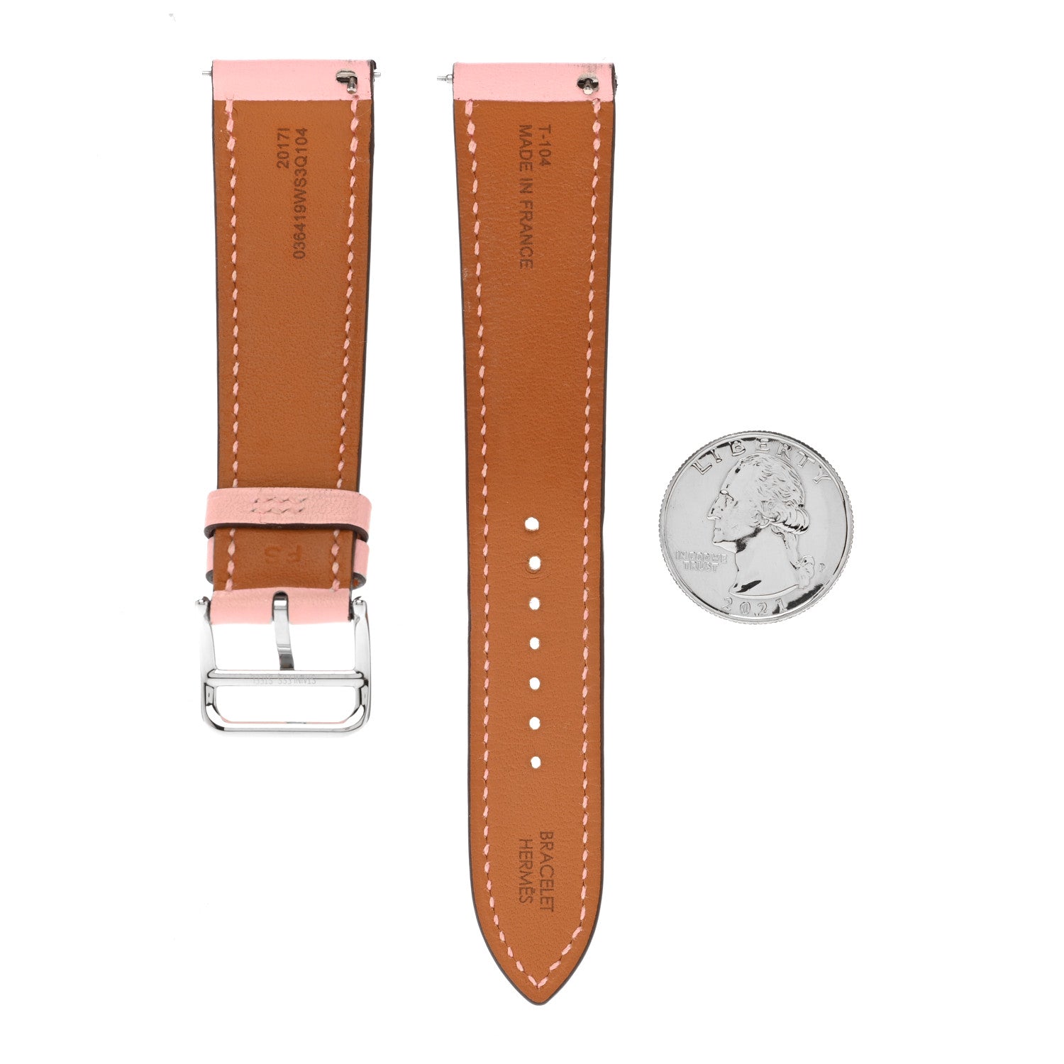 Hermes Swift Heure H Hour Watch Strap Rose Sakura 1864084