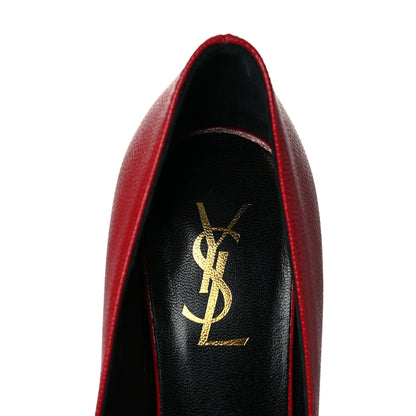 Saint Laurent Vernigolf Tribtoo Platform 80 Pumps 36.5 Red 7 of 10