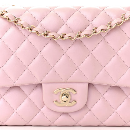 Chanel Lambskin Quilted Medium Double Flap Light Pink 8 of 11