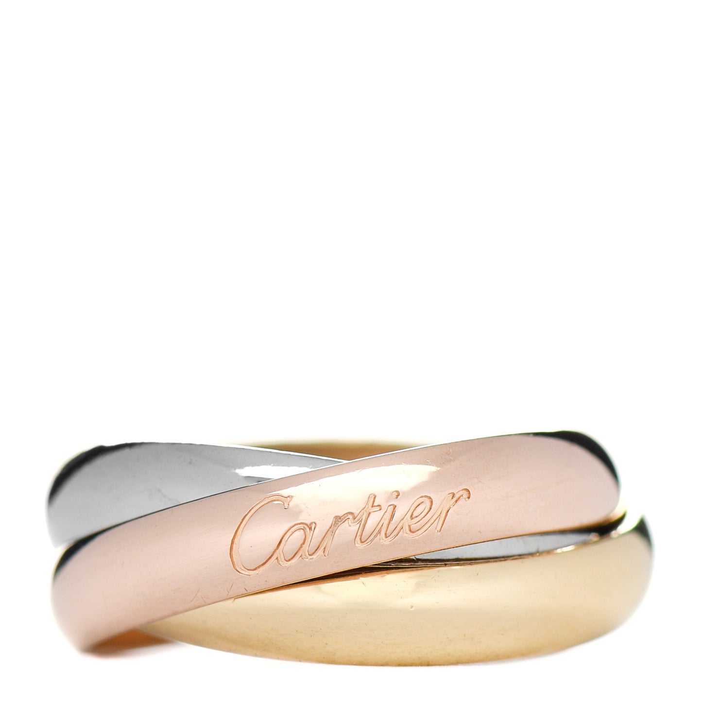 18K Pink Yellow White Gold Classic Trinity Ring 50 5.25