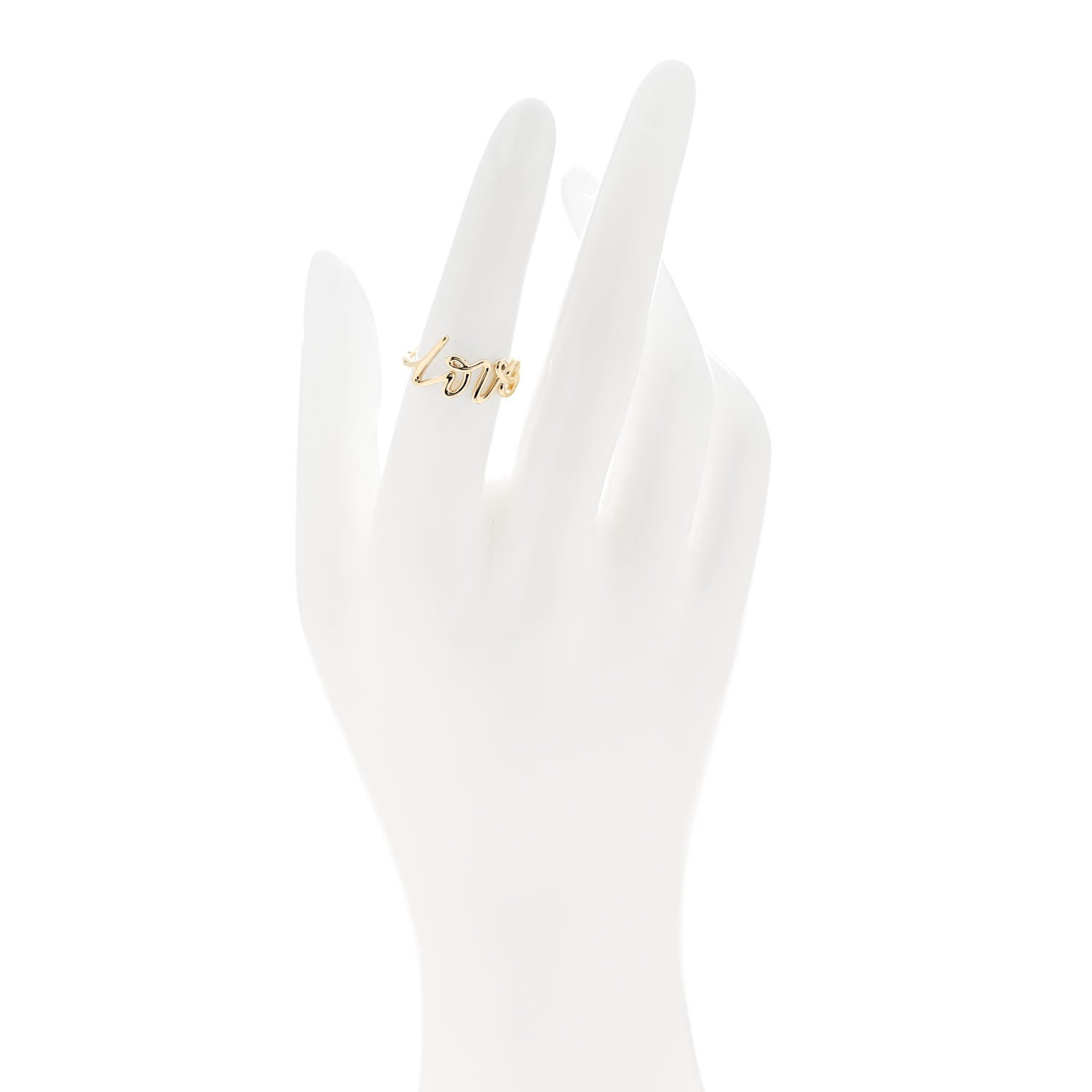 Tiffany 18K Yellow Gold Paloma's Graffiti Love Ring 51 5.75 2 of 5