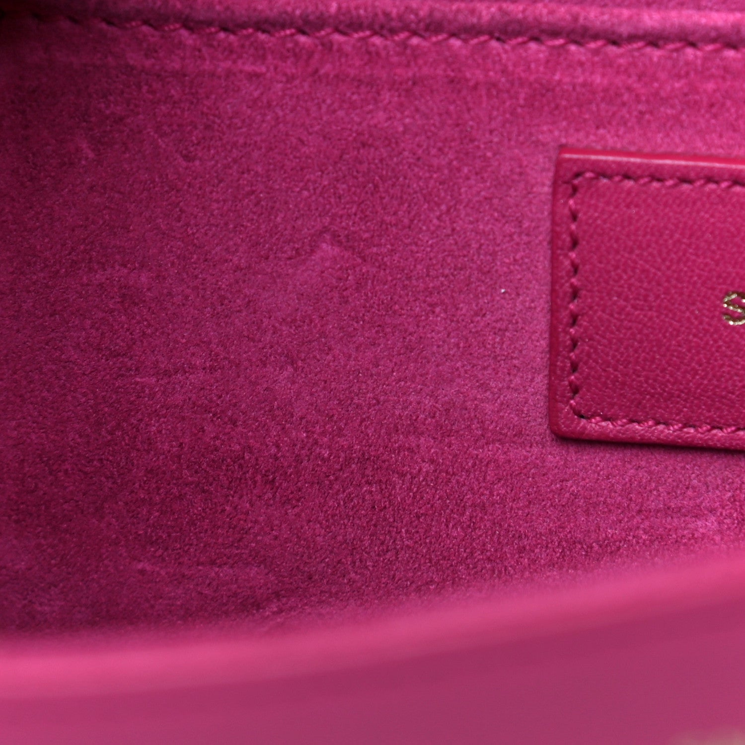 Saint Laurent Calfskin Classic Y Ligne Clutch Fuchsia 10 of 29