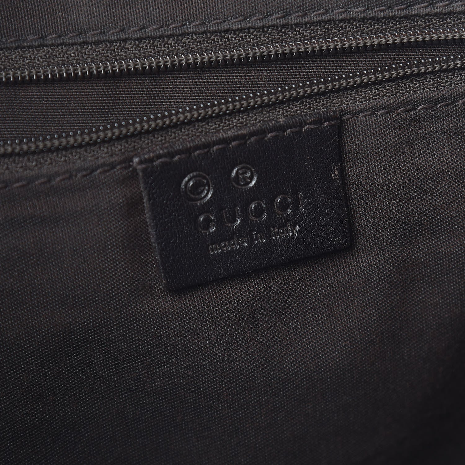 Gucci Calfskin Horsebit Embossed Abbey Messenger Dark Brown 6 of 13