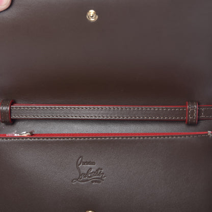 Christian Louboutin Calfskin Macaron Spiked Flap Wallet Cafe 8 of 9