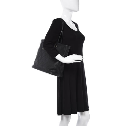 Chanel Grained Calfskin Shopping Fever Tote Black 2 of 9