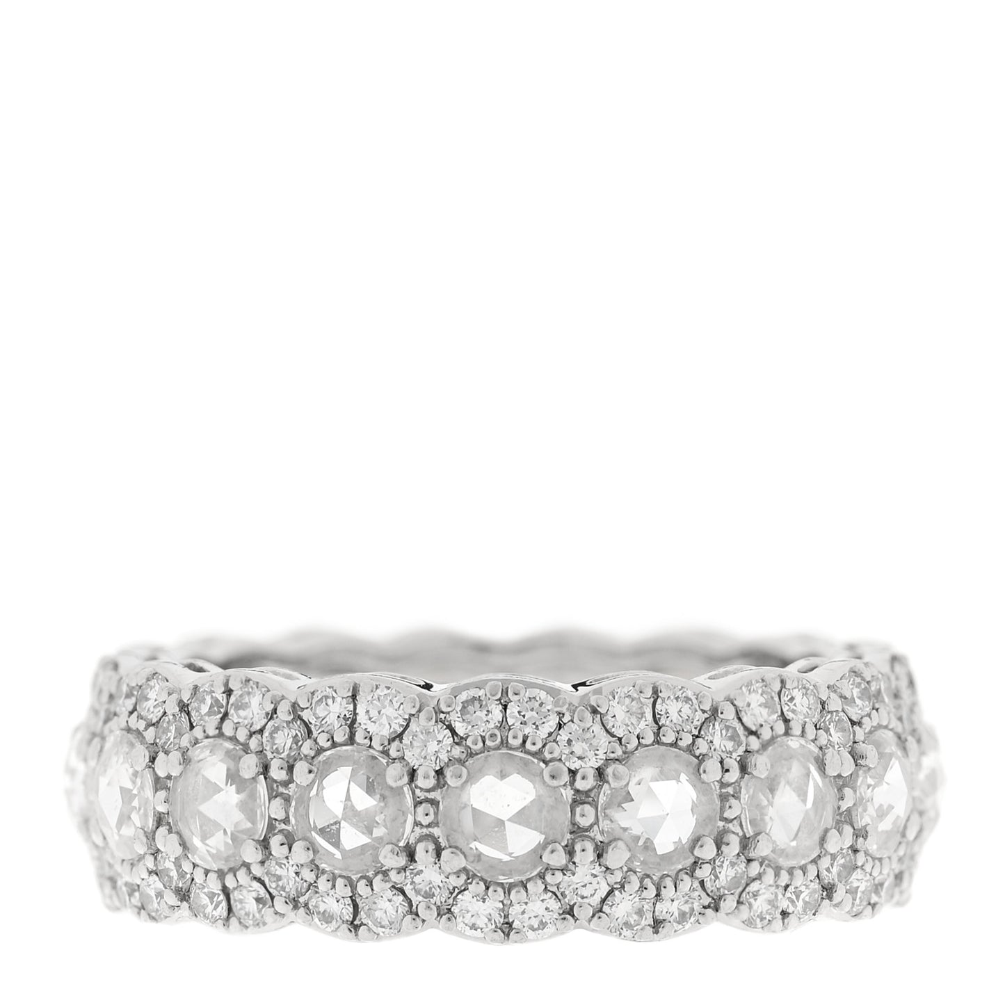 Platinum Diamond Cobblestone Ring 48 4.5