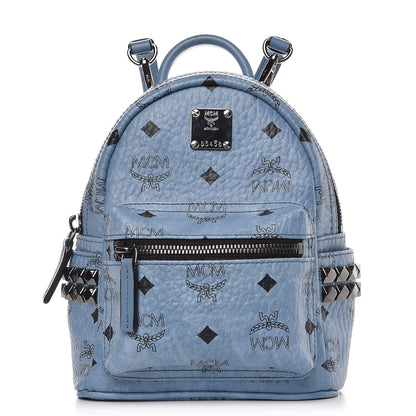 MCM Visetos Side Stud X-Mini Stark Bebe Boo Backpack Blue 1 of 8