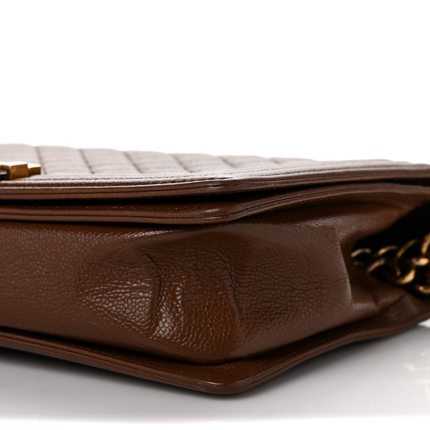 Caviar Quilted New Medium Boy Flap Brown