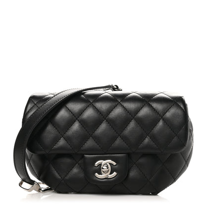 Chanel Calfskin Quilted CC Uniform Flap Belt Bag Black 1 of 10