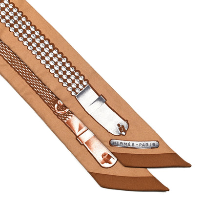 Hermes Silk Le Tresor De Medor Twilly Beige Gris Cacao 2 of 5