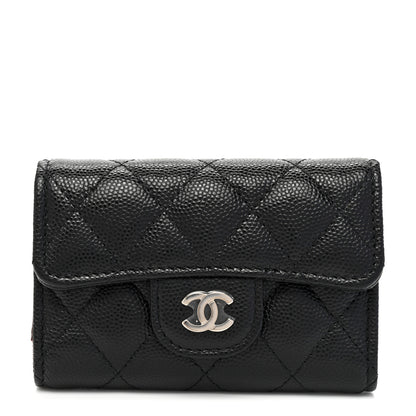 Chanel Caviar Quilted Classic 4 Key Holder Wallet Black 1 of 9